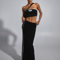JGR & STN Bianca Maxi Skirt Black