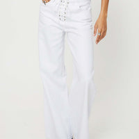 Shaylene Wide Leg Jeans White