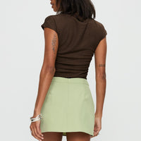 Hosier Twill Mini Skirt Green