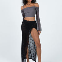Uno Maxi Skirt Licorice