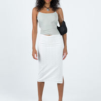 Cuatro Midi Skirt White