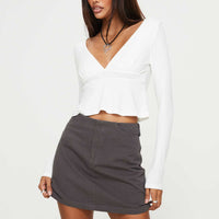 Sneak Peek Mini Skirt Slate