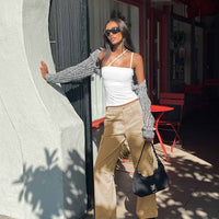 Fallout Mid Rise Cargo Pants Beige