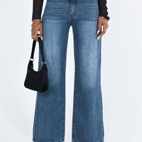 Karol V-waist Jeans Dark Wash Denim