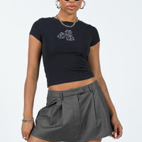 Collier Mini Skirt Slate