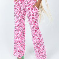 Motel Raya Trouser Apple Check Blush Red