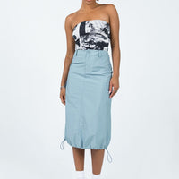 Tinba Midi Skirt Blue