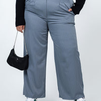 Archer Pants Pinstripe Grey Curve