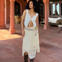 Enslee Midi Skirt Cream