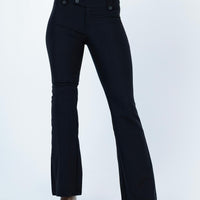 Yianna Low Waist Flare Pant Black