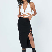 Ariel Knit Midi Skirt Black
