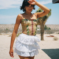 Sound Check Mini Skirt White