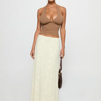 Su Casa Low Waist Maxi Skirt Yellow