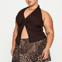 Tejano Mini Skirt Leopard Curve