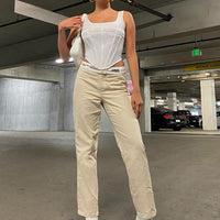 Dava Low Rise Pants Cream