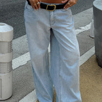 Ramos Low Rise Wide Leg Jeans Light Blue Wash Petite
