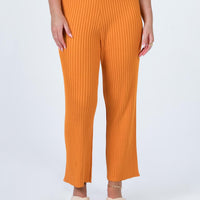 Ginny Ribbed Knit Pants Orange