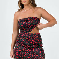 Chadwick Mini Skirt Black Floral