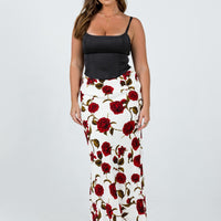 Jodie Maxi Skirt White Floral