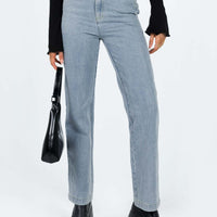 Ikena Straight Leg Jeans Light Wash Denim