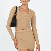 Ena Knit Set Brown
