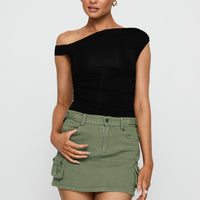 Peterson Cargo Mini Skirt Khaki