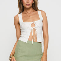 Giulia Knit Top White