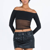 Bazley Faux Leather Mini Skirt