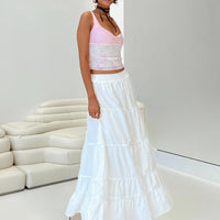 Garden Party Maxi Skirt White