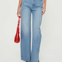 Henesey High Rise Straight Leg Jeans Mid Wash Tall