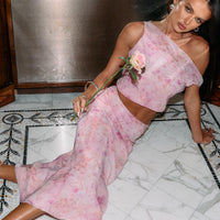 Devereaux One Shoulder Set Pink