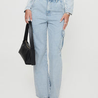 Belgrove Cargo Jeans Snow Wash Denim