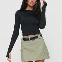 Gonzales Mini Skirt Olive