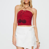 Alrita Denim Skort White