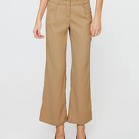 Paulino Double Waistband Pants Beige