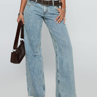 Ellanor Low Rise Slouch Denim Jean Light Blue