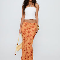 Shepherd Maxi Skirt Orange Multi