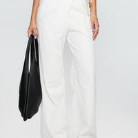 Leyah Tie Side Pants White