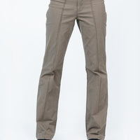 Bass Drop Mid Rise Bootleg Pant Khaki