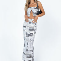 Morning Story Midi Skirt White