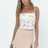 Avril Mini Skirt Beige