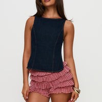 Biscotti Low Rise Bloomer Shorts Red Gingham