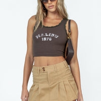 Amira Mini Skirt Beige
