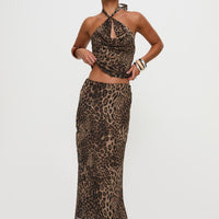 Eleganza Maxi Skirt Leopard Petite