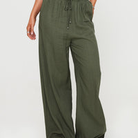 Ogilvie Linen Blend Pants Olive