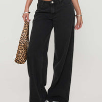 Ramos Low Rise Straight Leg Jeans Washed Black Petite