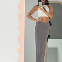 Harriette Maxi Skirt Slate Grey