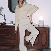 Allen Ribbed Pants Cream
