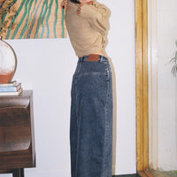 Batkins Maxi Skirt Dark Wash Denim Petite