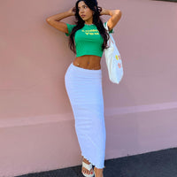 Oscar Maxi Skirt White